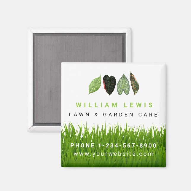Blätter für Gartenwächter - Firmenlogo Magnet (Vorderseite/Rückseite)