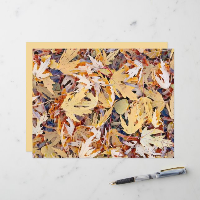 Blätter für gelb gestrichene Ahorn (Vorderseite/Rückseite Beispiel)