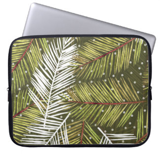 Blätter für grüne Wasserfarben: Nahtlose Illustrat Laptopschutzhülle