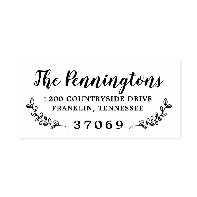 Blätter für handgezeichnete botanische Zweige Permastempel (Design)