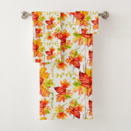 Blätter für Herbstmaple Badhandtuch Set