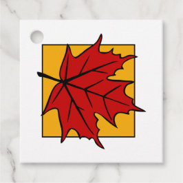 Blätter für Herbstmaple Geschenkanhänger