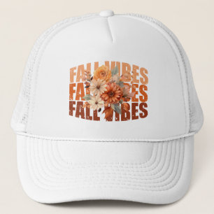 Blätter für Herbstvibes Aquarell-Wildblumen Truckerkappe