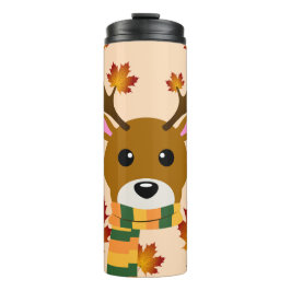 Blätter für Hirschkapelle im Herbst Thermosbecher