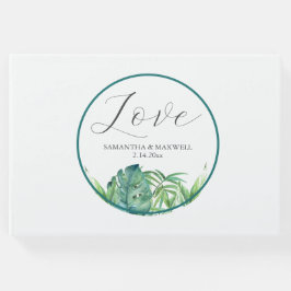 Blätter für Hochzeitgäste Tropical Palm Gästebuch
