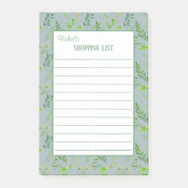 Blätter für Kräuterpflanzen - Liste der mit einer  Post-it Klebezettel