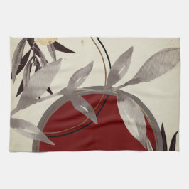 Blätter für künstlerische Aquarellbilder aus Burgu Geschirrtuch