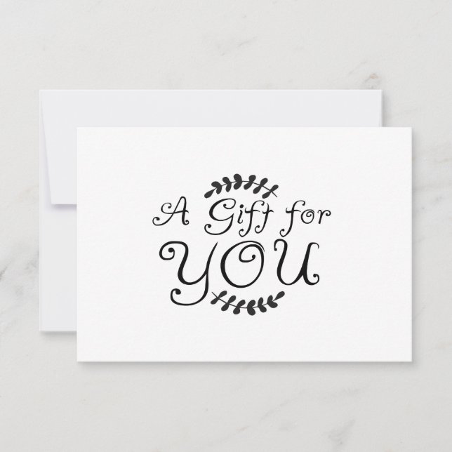 Blätter für Schwarzweiß-Laurel Geschenkgutschein (Vorderseite)