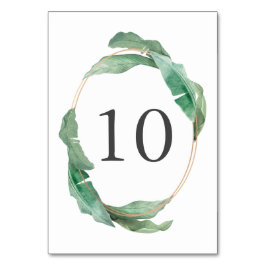 Blätter für tropische Bananen Tischnummer