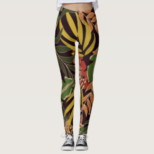 Blätter für tropische Pflanze Leggings