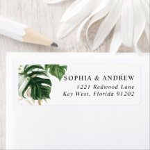 Blätter für tropische Vegetation geben das Adresse