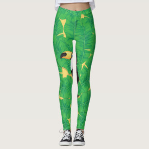 Blätter für Tukane und Bananen Leggings