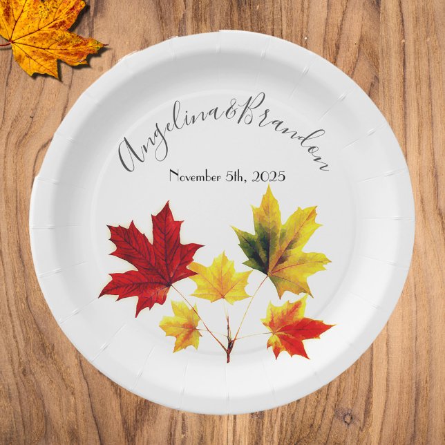 Blätter für Vintage Ahorn - Hochzeit Pappteller (Von Creator hochgeladen)