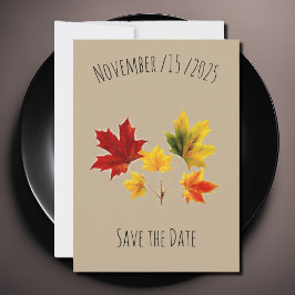 Blätter für Vintage Ahorn Save the Date