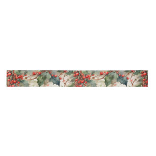 Blätter für Vintage Aquarellbeeren Satinband
