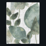 Blätter für Wasser - Aquarell Puzzle<br><div class="desc">Wasser Blätter II bis Juni Erica Vess. Grünes Aquarellgrün vor weißem Hintergrund.</div>