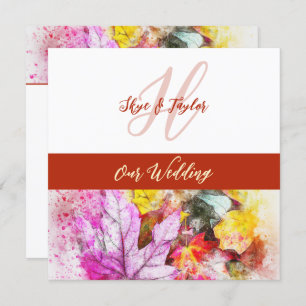 Blätter für Wasserfarben, die einladen Einladung