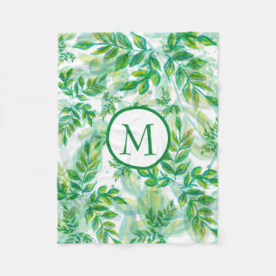 Blätter für Wasserfarben Fleecedecke