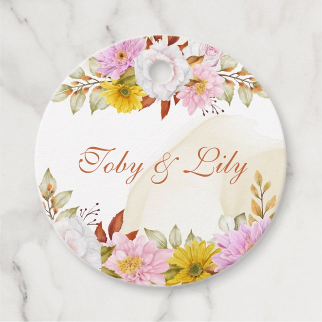 Blätter für Wasserfarben Geschenkanhänger (Vorderseite)