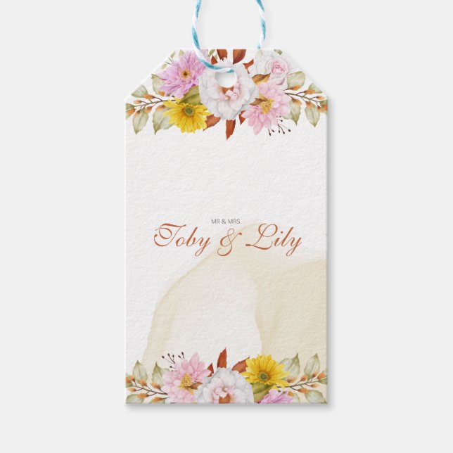 Blätter für Wasserfarben Geschenkanhänger (Vorderseite)