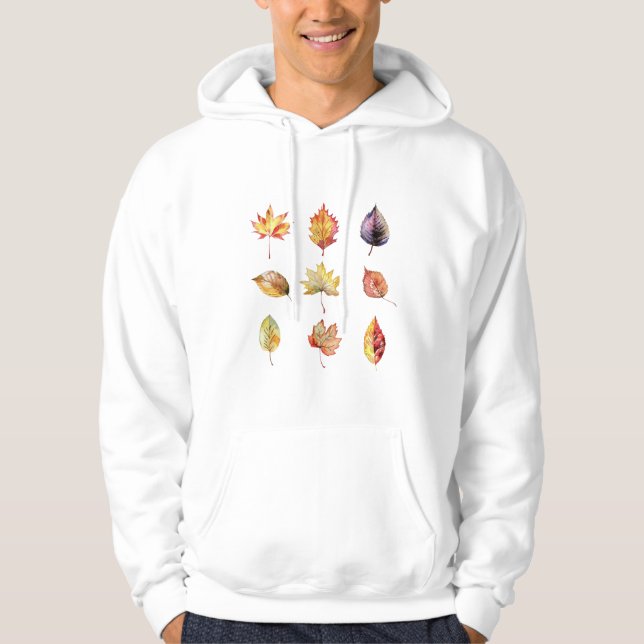 Blätter für Wasserfarben im Herbst Graphic Hoodie (Vorderseite)