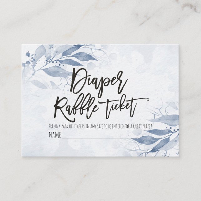 Blätter für Wasserfarben Kinderdusche Windeln - Ra Begleitkarte (Vorderseite)