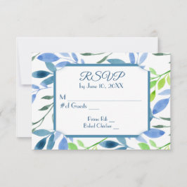 Blätter für Wasserfarben mit RSVP Karte