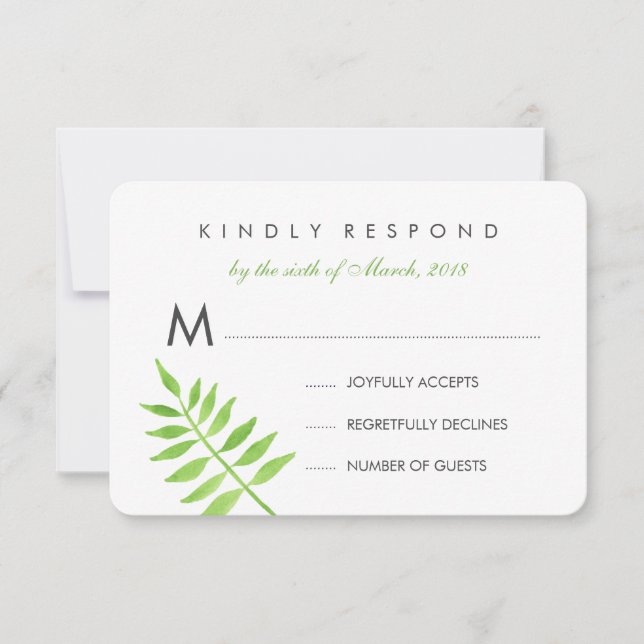 Blätter für Wasserfarben UAWG RSVP Karte (Vorderseite)