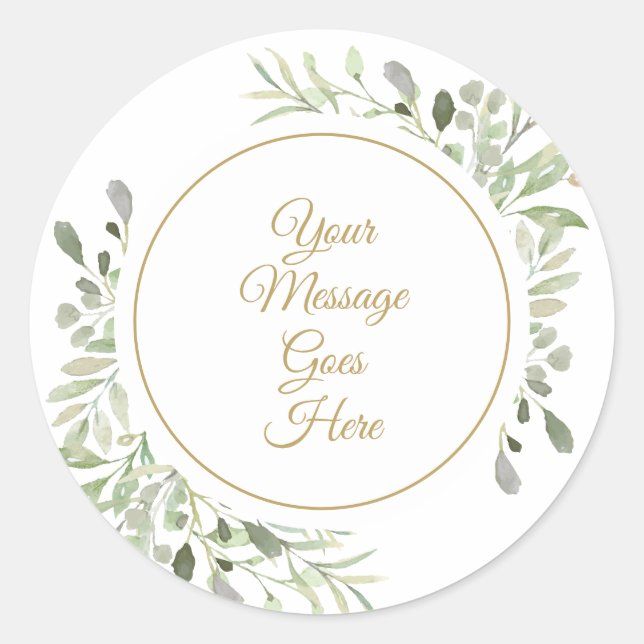 Blätter für weiche Wasserfarben Runder Aufkleber (Vorderseite)