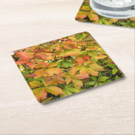 Blätter für wild lebende Weintrauben im Herbst Rechteckiger Pappuntersetzer