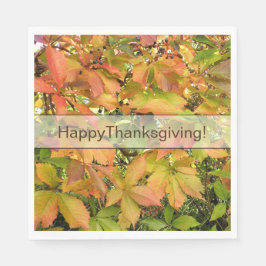 Blätter für wild lebende Weintrauben im Herbst Serviette