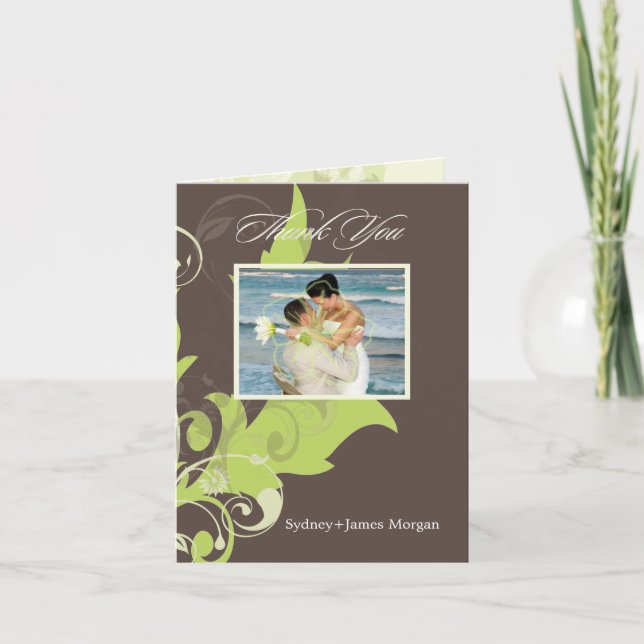 Blätter für Ziergegenstände/FotoDankeschön Dankeskarte (Vorderseite)