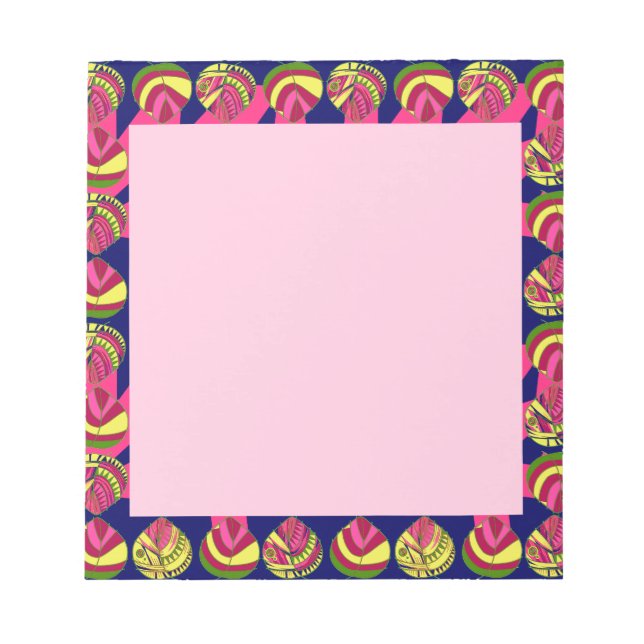 Blätter Gelbe Magenta Grün Notizblock (Vorderseite)