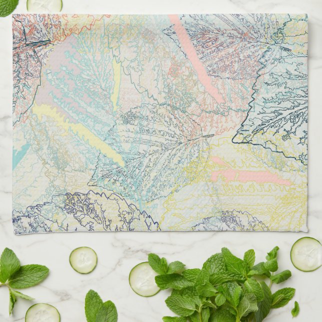 Blätter. Geschirrtuch (Gefaltet)