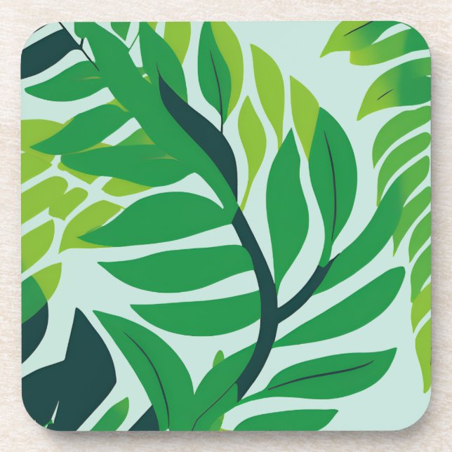 Blätter Getränkeuntersetzer (Vorderseite)