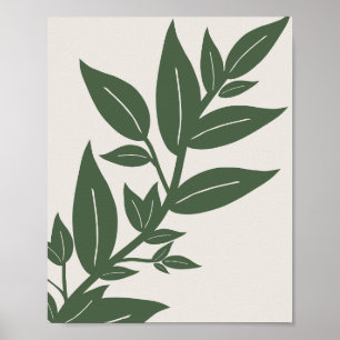 Blätter Green Botanical Poster