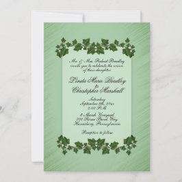 Blätter Green Shimmer Hochzeitseinladung Einladung