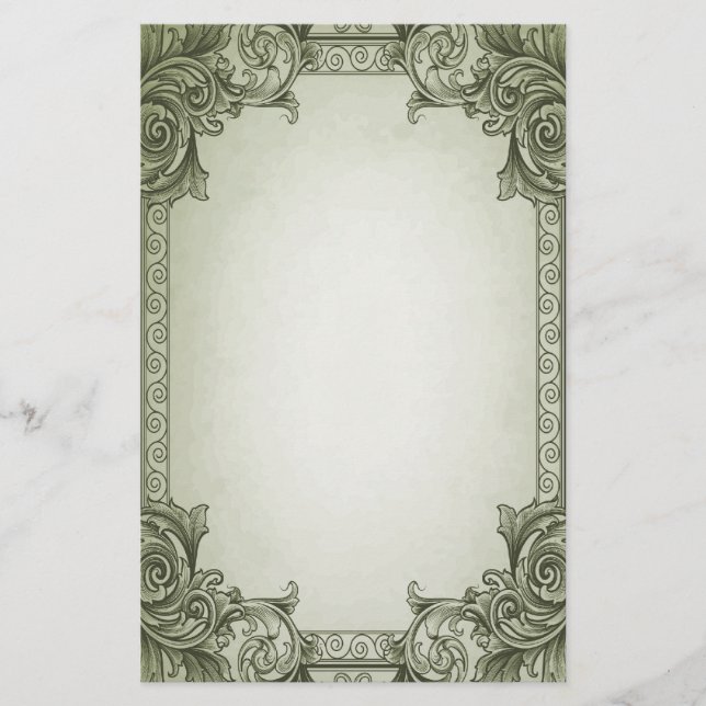 Blätter - grün briefpapier (Vorderseite)