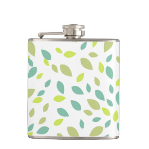 Blätter (grün) flachmann