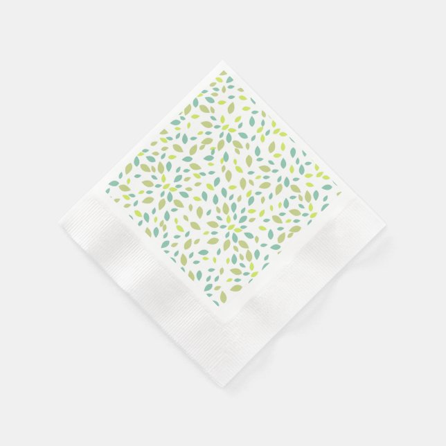 Blätter (Grün) Serviette (Ecke)