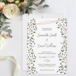 Blätter Grüne Hochzeit Einladung