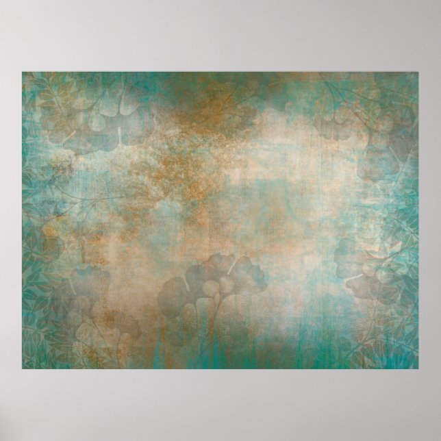 Blätter grunge Hintergrund Tapete Poster (Vorne)
