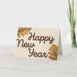 Blätter Gute Neujahrskarte Karte