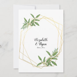 Blätter, Heiratsbeilage für Braut und Bräutigam Einladung