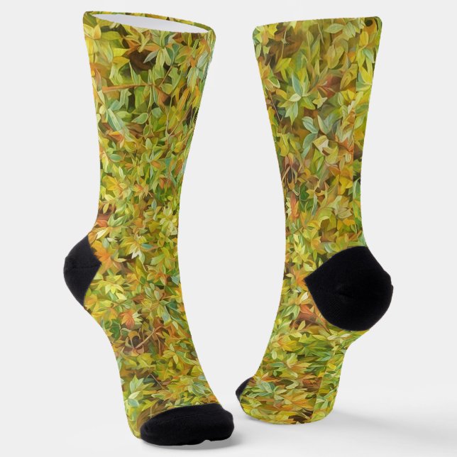 Blätter Herbst Kunst, Dichtung und Musik Socken (Gewinkelt)