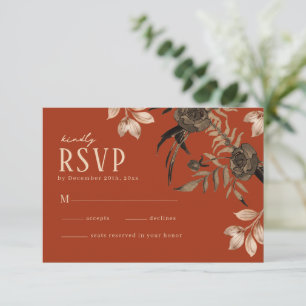 Blätter Hochzeit im Herbst RSVP Karte
