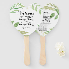 Blätter Hochzeit von Hand Fan Green Foliage Fächer