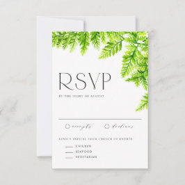 Blätter Hochzeitsfeiern mit Aquarellfarben RSVP Karte