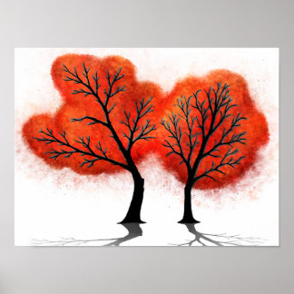 Blätter im Herbst - Digitaldruck Poster