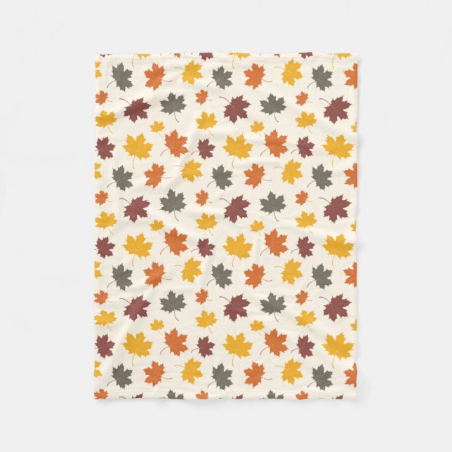 Blätter im Herbst Fleecedecke (Vorderseite)